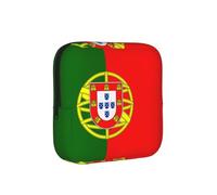 Portuguese Flag American Flag Compact Sanitary Napkin Storage Bag for Women - Portable and Stylish with Zipper for Daily Carry