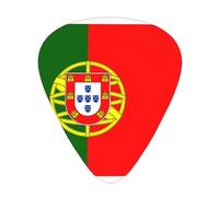 Portuguese flag Guitar Picks 12 Pack Assorted Thickness-0.46mm 0.71mm 0.96mm Thin Medium Heavy Picks for Acoustic Electric Guitar Ukulele