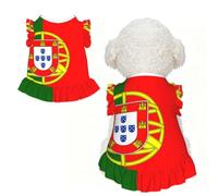 Portuguese flag L Pet Apparel for Small Dogs-Cute Summer Outfit for Puppy, Soft Breathable Pet Clothes for Cat