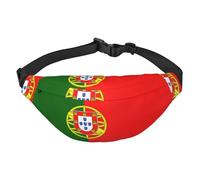 Portuguese flag Large Fashion Crossbody Waist Bag, Travel Casual Boys Waist Bag, Suitable for Sports, Running, Cycling, Traveling, Fishing