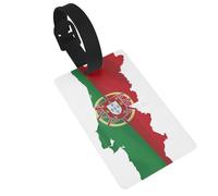 Portuguese Flag Map Print Luggage Tags Quick Install Airplane Travel Essentials for Suitcases Durable PVC Bag Tag