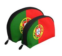Portuguese flag Moon Cosmetic Bag, Travel Makeup Pouch, Portable Waterproof Cosmetic Pouch for Girls Women., Portuguese Flag, One Size