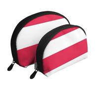Portuguese flag Moon Cosmetic Bag, Travel Makeup Pouch, Portable Waterproof Cosmetic Pouch for Girls Women., Polish Flag, One Size