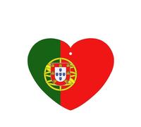 Portuguese Flag Pattern Car Air Fresheners 6 Pcs Heart Shape Hanging Aromatherapy Tablets Scented Fresheners For Bedroom Bathroom