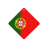 Portuguese Flag Pattern Car Air Fresheners 6 Pcs Square Hanging Aromatherapy Tablets Scented Fresheners For Bedroom Bathroom