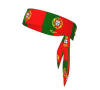 Portuguese Flag Performance Sports Headband - Double Sided Moisture Wicking Workout Head Tie for Running, Yoga & Gym