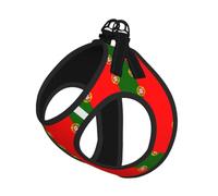 Portuguese Flag Pet Leash Vest For Small Dogs Cats Reflective Adjustable Soft Outdoor Walking Hiking Training