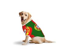 Portuguese flag Print Breathable Dog Tshirt for Medium Large Breed