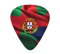 Portuguese flag print Celluloid Guitar Plectrums for Acoustic Guitar Bass,Guitar Picks with Organizer Box