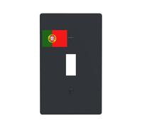 Portuguese Flag Print Decorative Toggle Switch Plate, Wall Cover with Matching Screws for Home and Office