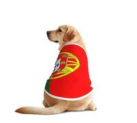 Portuguese Flag Print Dog Shirts for Pet, Soft Breathable Vest Lightweight Stretchy Pet T-Shirt for Medium Dog