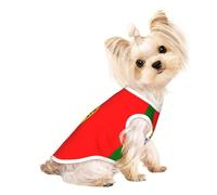 Portuguese flag print Dog Shirts for Small Dogs Stretchy T-Shirts Lightweight Tank Top Sleeveless Striped Vest