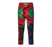 Portuguese Flag Print Fashion Pajama Bottoms,For Leisure,Family Time,Sports And Themed Parties