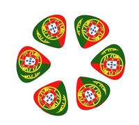 Portuguese flag Print Guitar and Ukulele Picks For Music Lovers 12 PCS Mixed Gauges(0.46/0.71/0.96mm)