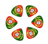 Portuguese flag print Guitar Picks 12PCS Mixed Gauges(0.46/0.71/0.96mm) with Case, for Guitar/Ukulele