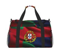 Portuguese flag print Overnight Bags for Women and Men Shoulder Bag Carry On Bag for Traveling Travel Essentials, Black, One Size