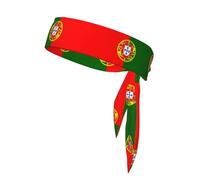 Portuguese Flag Print Quick-Drying Sports Headband - Adjustable Elastic Sweatband, for Basketball, Running, Tennis