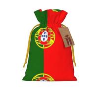 Portuguese Flag Print Reusable Gift Bags,Drawstring Gift Bags For Jewelry And Gifts,For Festive Occasions