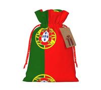 Portuguese Flag Print Reusable Gift Bags,Drawstring Gift Bags For Jewelry And Gifts,For Festive Occasions