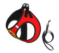 Portuguese Flag Print Small Dog Harness with Leash Set, No Escape Easy Walk Puppy Harnesses for Training Walking