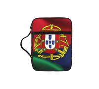 Portuguese Flag Print Soft Bible Storage Bag Scripture Holder Waterproof for Worship Travel Devotional