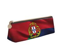 Portuguese Flag Print Student Pencil Case Large Capacity Triangle Pouch Daily Essentials School College