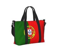 Portuguese Flag Print Travel Duffle Bag,Handheld Shoulder Weekender Overnight Bag for Travel,Gym,Yoga