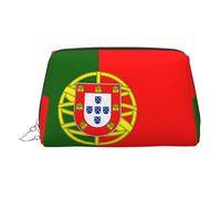 Portuguese Flag Printed Handheld Makeup Case, Spacious Toiletry Organizer Designed for Brushes and Toiletries