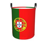 Portuguese Flag Printing Circular Dirty Laundry Basket, Large Storage Baskets, Works In Kitchen, Playroom,Bathroom