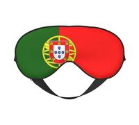 Portuguese Flag Printing Soft Eye Mask,Double-Sided Soft Eye Cover for Sleep,Travel,Yoga, Adjustable Strap, Blocks Light