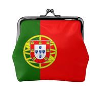 Portuguese flag small wallets woman,wallets for women,coin purse for women,small womens wallet,with zipper and kiss lock, Black, One Size, Art Deco