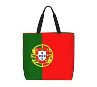 Portuguese flag Women's Casual Tote Bags, Reusable Tote Shoulder Bags, Multi-Function Large Capacity Shopping Bags