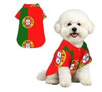 Portuguese flag XL Pet Hawaiian Shirt for Small Dogs-Cute Summer Beach Outfit for Puppy, Soft Breathable Cat Clothes with Buttons