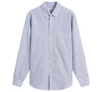 Portuguese Flannel Men's Belavista Stripe Button Down Oxford Shirt White/Blue
