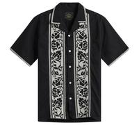 Portuguese Flannel Men's Cross Stitch Vacation Shirt Black
