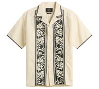 Portuguese Flannel Men's Cross Stitch Vacation Shirt Ecru