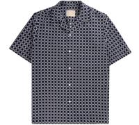 Portuguese Flannel Portuguese Tile Shirt - White and Navy - PF0074-W