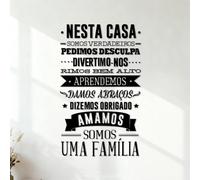 Portuguese House Rules Portuguese Version Nesta Casa Em Vinil Autocolante Vinyl Art Sticker 30x49cm Wall beautification Black