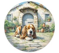 Portuguese Podengo 1000 Piece Round Puzzle For Adults And Kids Pet Dog Jigsaw Puzzles Creative Unique Challenge Games Family Game 1000pcs (67.5x67.5cm)