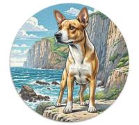 Portuguese Podengo 1000 Piece Round Puzzle For Adults And Kids Pet Dog Jigsaw Puzzles Creative Unique Challenge Games Impossible Hard Difficult Challenging Puzzles 1000pcs (67.5x67.5cm)