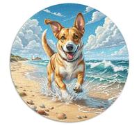 Portuguese Podengo 1000 Piece Round Puzzle For Adults And Kids Pet Dog Puzzles Creative Unique Challenge Games Impossible Hard Difficult Challenging Puzzles 1000pcs (67.5x67.5cm)