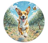 Portuguese Podengo 1000 Piece Round Puzzles For Adults And Kids Pet Dog Jigsaw Puzzle Creative Unique Challenge Games Impossible Hard Difficult Challenging Puzzles 1000pcs (67.5x67.5cm)