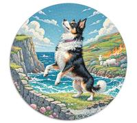 Portuguese Podengo 1000 Piece Round Puzzles for Adults Kids 14+ Pet Dog Puzzles Creative Unique Challenge Games Family Game 1000pcs (67.5x67.5cm)