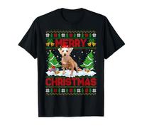 Portuguese Podengo Christmas Ugly Sweater Santa Hat Dog Xmas T-Shirt