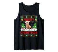 Portuguese Podengo Christmas Ugly Sweater Santa Hat Dog Xmas Tank Top
