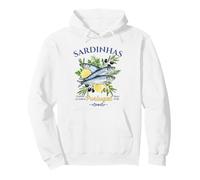 Portuguese Sardines Lisbon Lemon Olive Mediterranean Coastal Pullover Hoodie