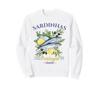Portuguese Sardines Lisbon Lemon Olive Mediterranean Coastal Sweatshirt