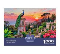 Portuguese Sintra Quinta Da Regaleira Wooden Jigsaw Puzzle Waterproof 1000 Piece Puzzles for Adults Colourful Educational Games