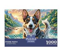 Portuguese Water Dog 1000 Piece Puzzles Adults Game Challenging Creative Gifts Adults for Kids Home Decoration Puzzles 38x26cm/1000pcs