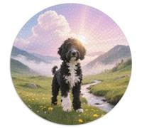 Portuguese Water Dog 1000-Piece Spherical Puzzle with Pet Dog, Quite The Challenge for Quiet Weekends, Lovely for Gift-Giving, Best for Adults And Older Children 1000pcs (67.5x67.5cm)